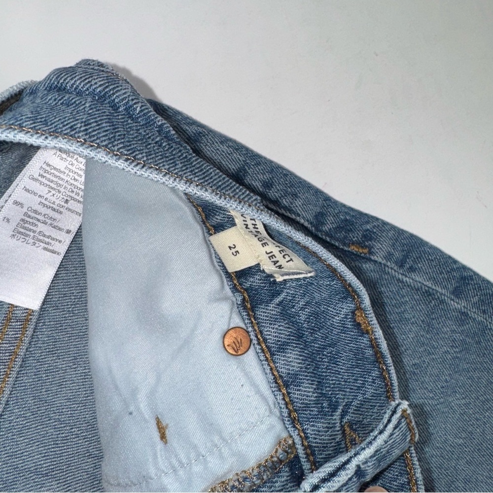 Madewell Women’s Perfect Vintage Jean High Rise Raw Hem Size 25 NWOT - Picture 7 of 16